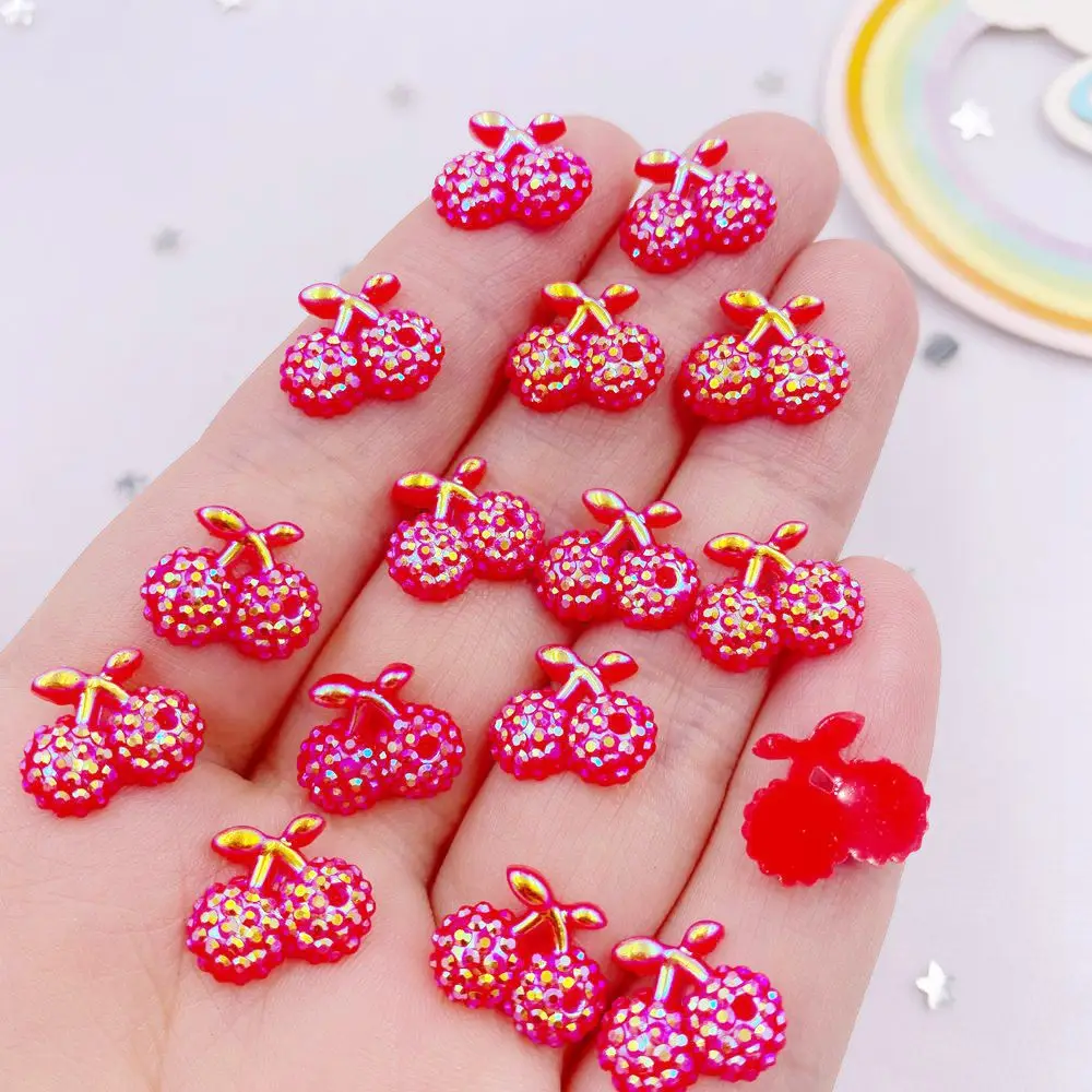 50 шт. AB каучуковая Милая Мини кристаллическая красная вишневая арт аппликация