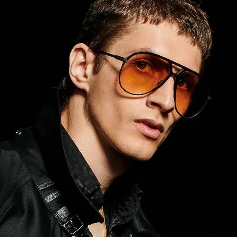 Большие цельные солнцезащитные очки с щитком мужские в большой оправе новые