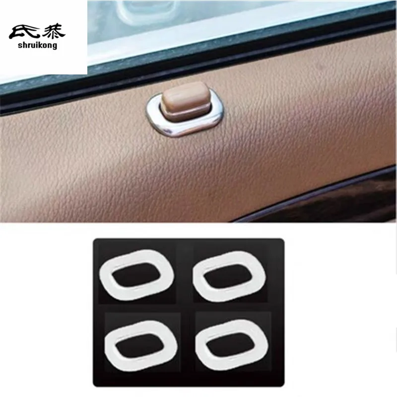 

4 шт./лот, декоративная панель из нержавеющей стали на сиденье автомобильной двери для Mercedes Benz 2006-2013 W221 S300 S320 S350 S400