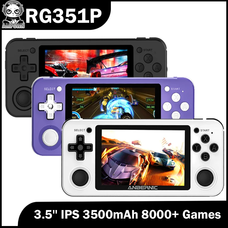 Anbernic RG351P 3.5'' IPS Screen Retro Video Game Consoles 3500 mAh Open Source Linux 8000+ GAmes For PS1 PSP NDS N64 GBC GBA FC