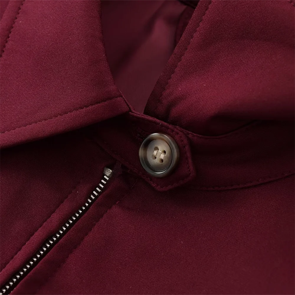 Женская Повседневная куртка на молнии с длинным рукавом и карманами