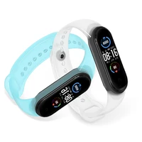 new fashional transparent watchband for xiaomi mi band4 5 6 7 strap silicone replacement for xiaomi mi band5 4 3 6 gradient with