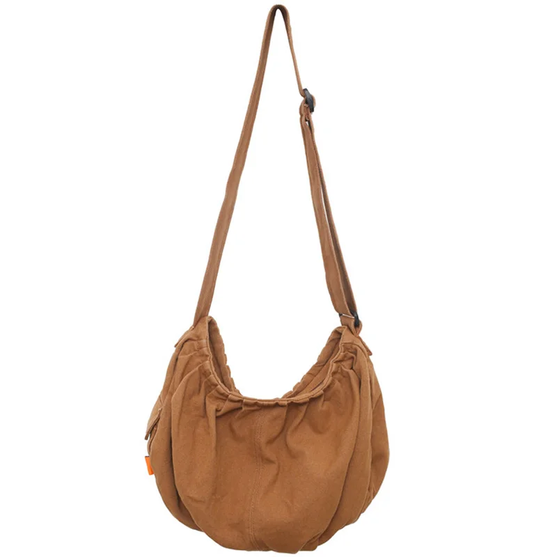 

Холщовая сумка-хобо для женщин, из 100% хлопка