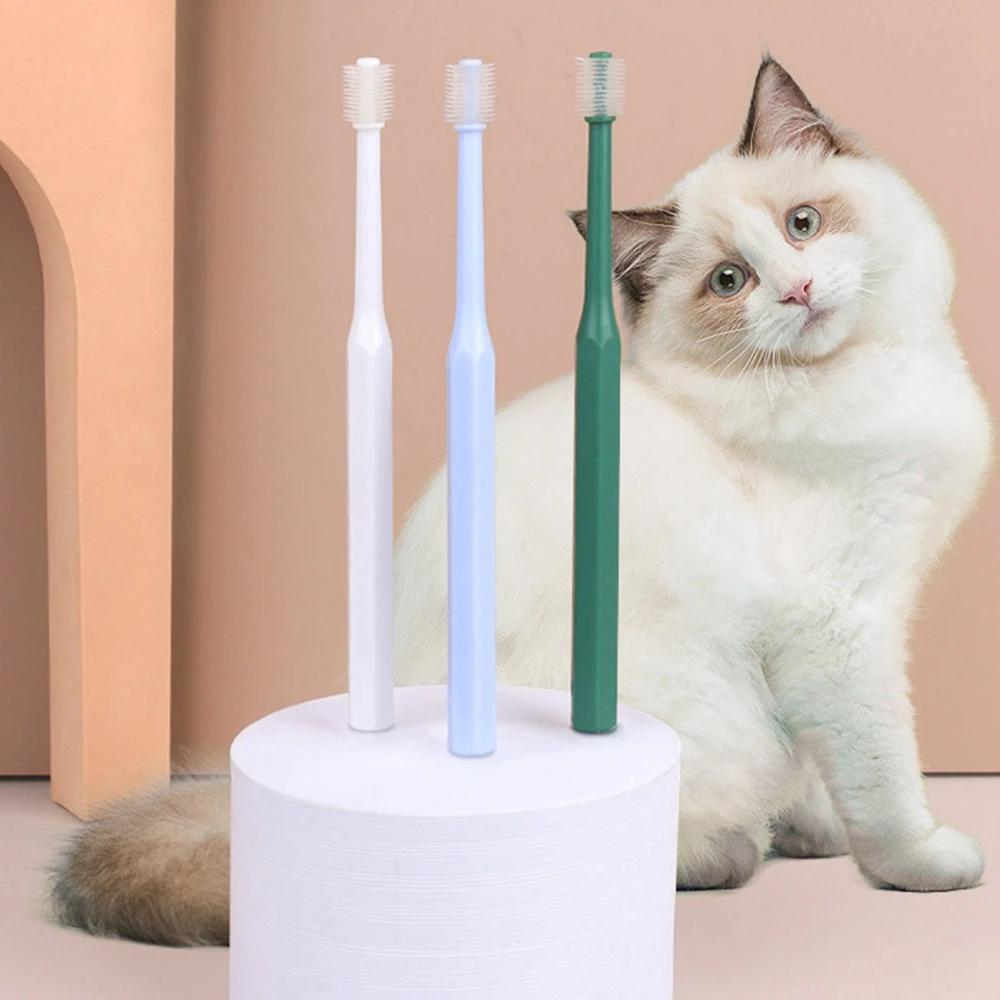 

Pet Cat Toothbrush Super Soft Nylon Bristles Pet Dog Tooth Brush 360 Degree Oral Cleaning Dog Cat Pet Hygiene Teeth Care