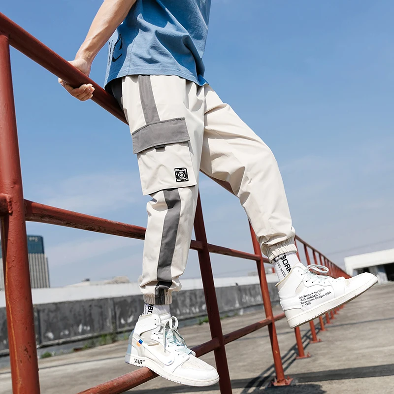 

Men's Joggers Cargo Pants Man Black Comfortable Pant Casual Streetwear Loose Trouser Japanese Trendy Sweatpants