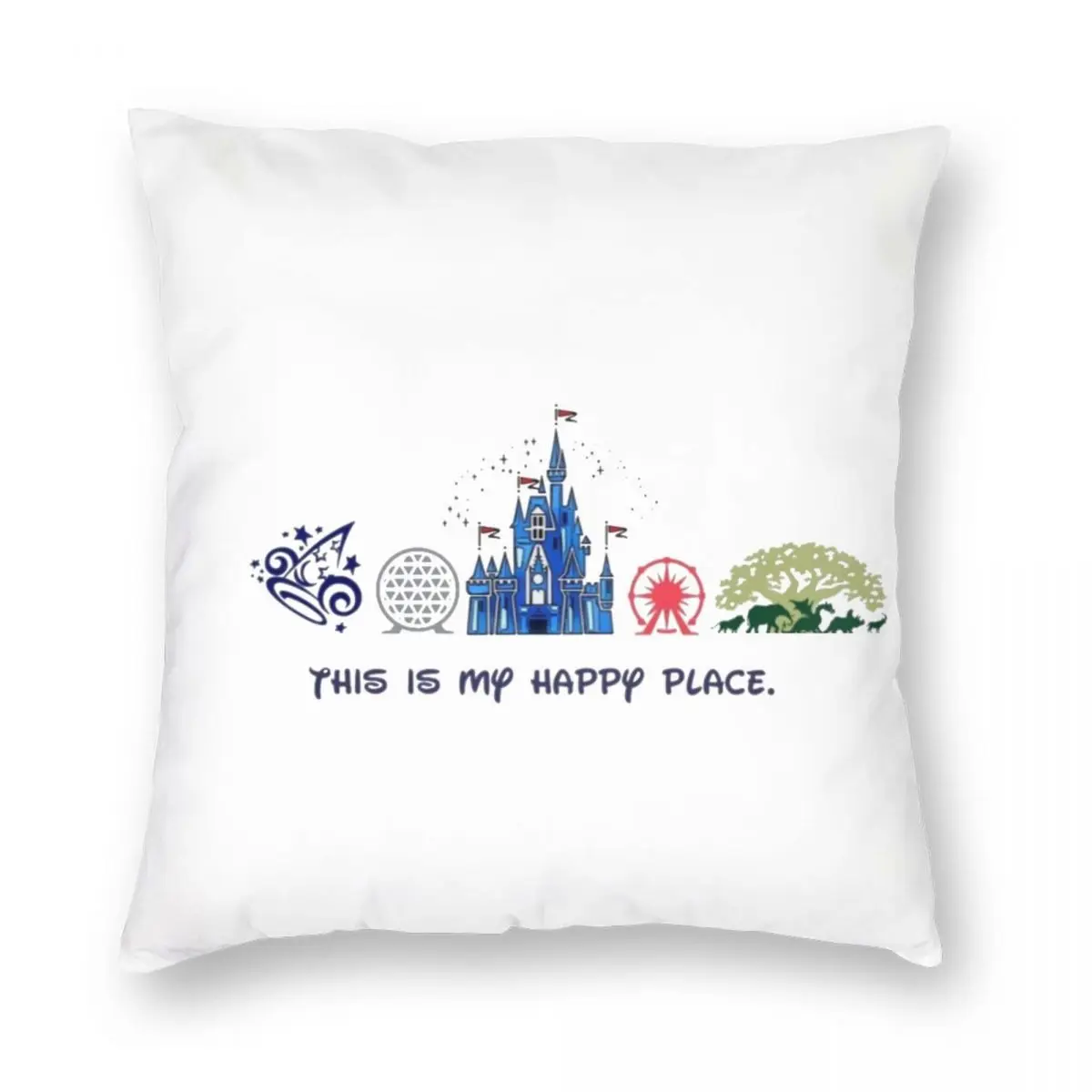 Это мое счастливое место наволочка для подушки полиэстеровый льняной бархатный