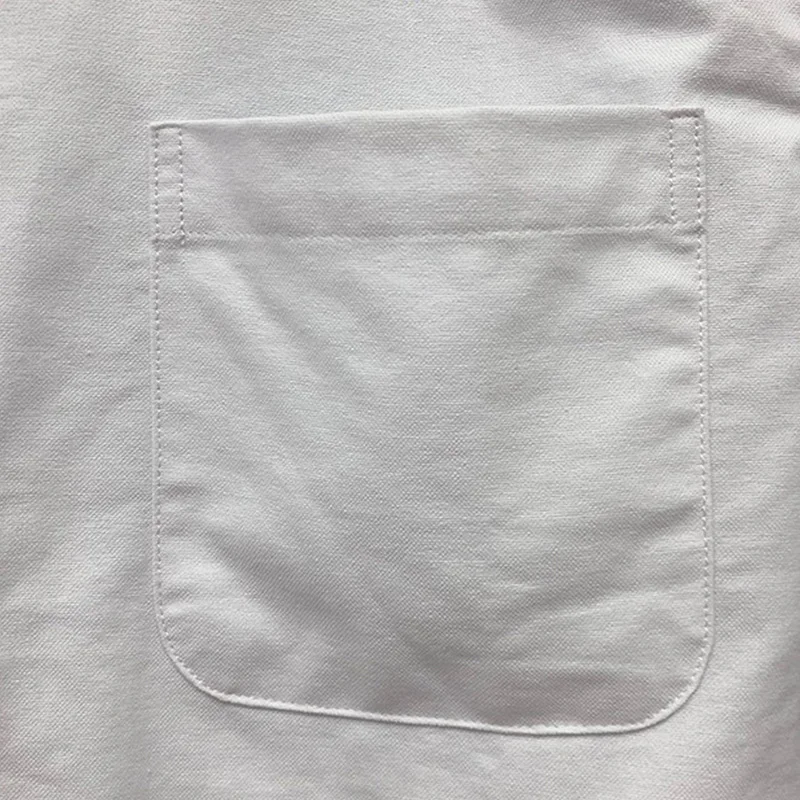 TB THOM Shirt Spring Fashion Design Puppy Embroidery Stripes Kawaii Blouses High Quality Cotton Oxford Men's Dress Causal Shirts
