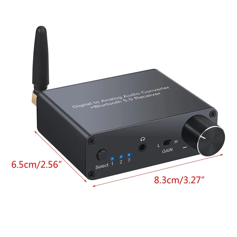 Цифро-аналоговый аудиоконвертер 192 кГц с Bluetooth-совместимым приемником.