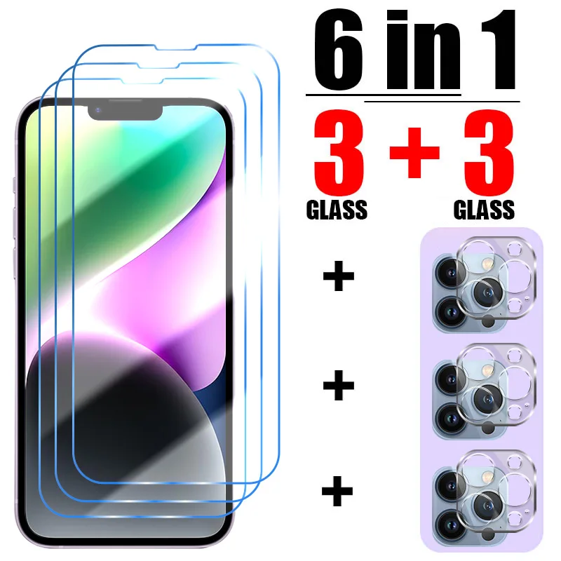 

Защитное стекло для экрана 12 Mini 13 11 Pro, закаленное стекло для экрана 8 Pro Plus 6 в 1 2020 Max, защита для камеры 6 Iphone 14 Max