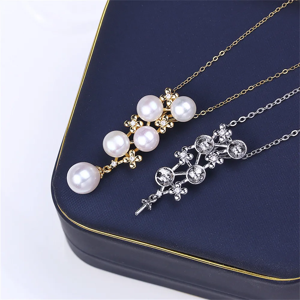 Женское Ожерелье с разноцветными бусинами и жемчужинами покрытое золотом 14 к