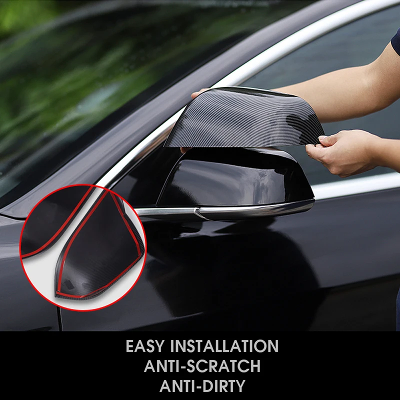 Tesla Model 3/Y 2017-2022 ABS углеволоконная текстура чехол на дверную ручку переводная