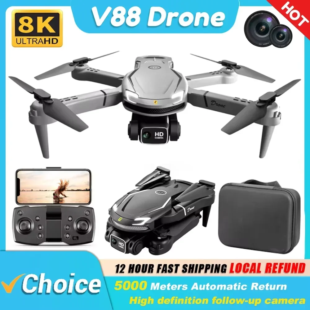 V88 Wi-Fi FPV Дрон с широкоугольной камерой HD 4K 1080P складной Квадрокоптер высотой