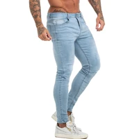 gingtto man pants skinny jeans light blue men denim trousers hip hop style plus size jean male clothing summer slim fit zm1012