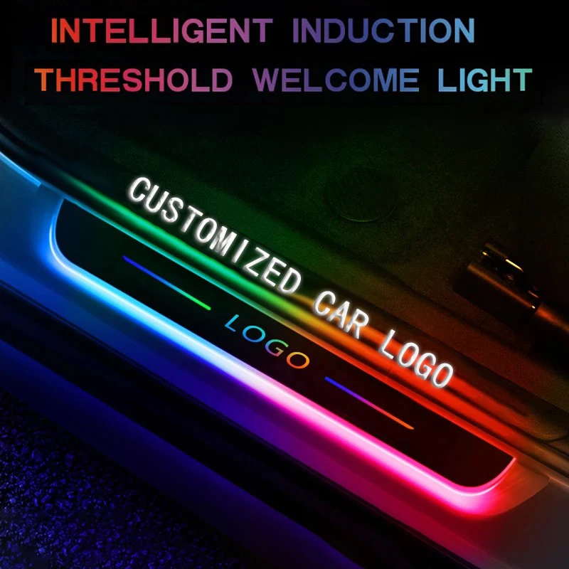 Новая светодиодная накладка на порог для педали автомобиля добро пожаловать