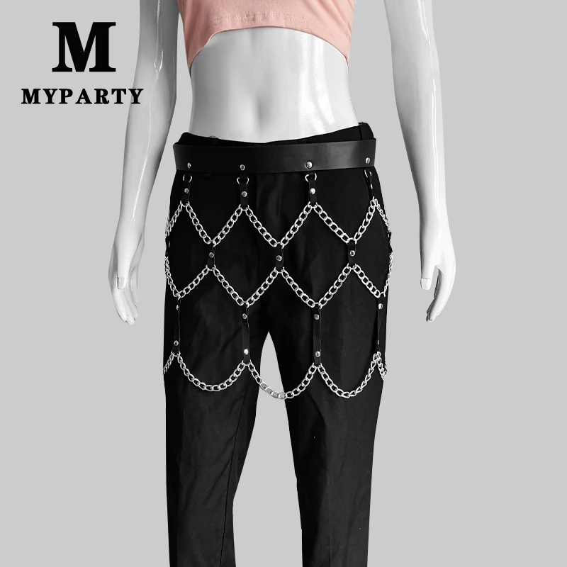 

Punk Street Hip Hop Chain Belts For Women Gothic Fishnet Sexy Mesh Metal Waist Chains For Skirt Jeans Pants Trouser Chain Female
