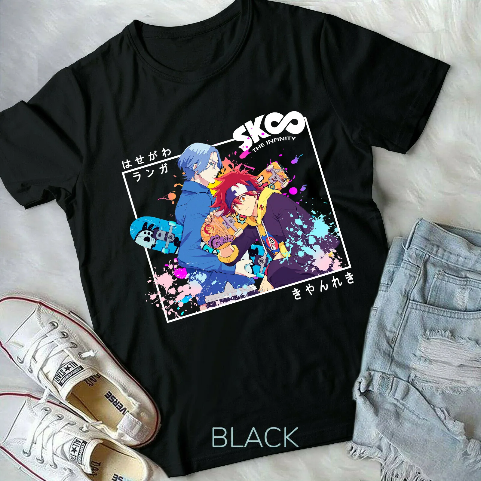 SK8 The Infinity Langa and Reki скейтборд 8 цветов новинка 2022 футболка унисекс с длинными
