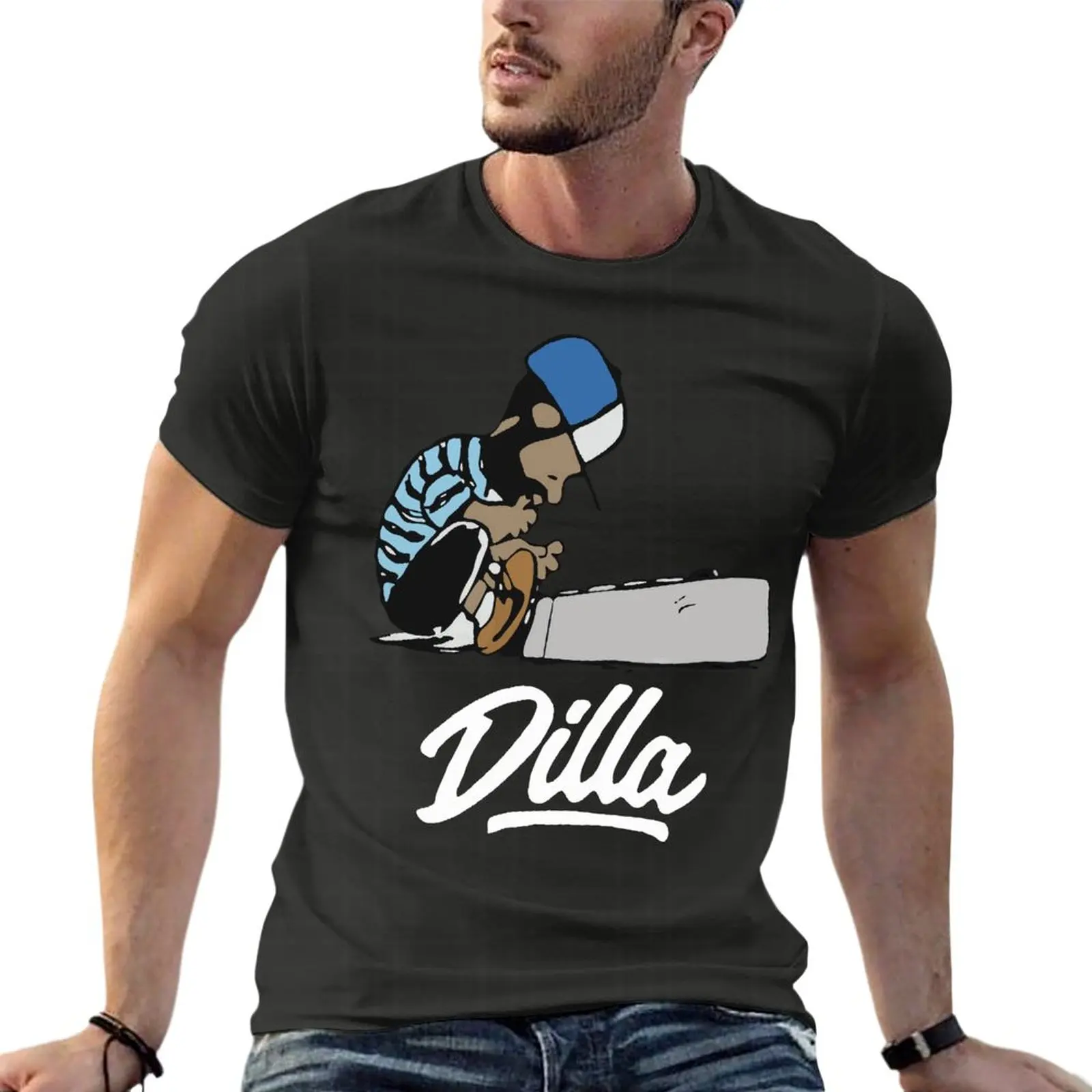 

J Dilla Jay Dee Mf Doom Oversize T Shirt Branded Mens Clothes 100% Cotton Streetwear Big Size Top Tee