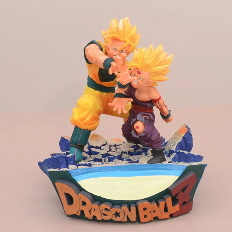 

Dragon Ball Z GK Son Goku Son Gohan Action Figure Anime Model 17CM PVC Battle Scene Statue Figma Collectible Toys For Children