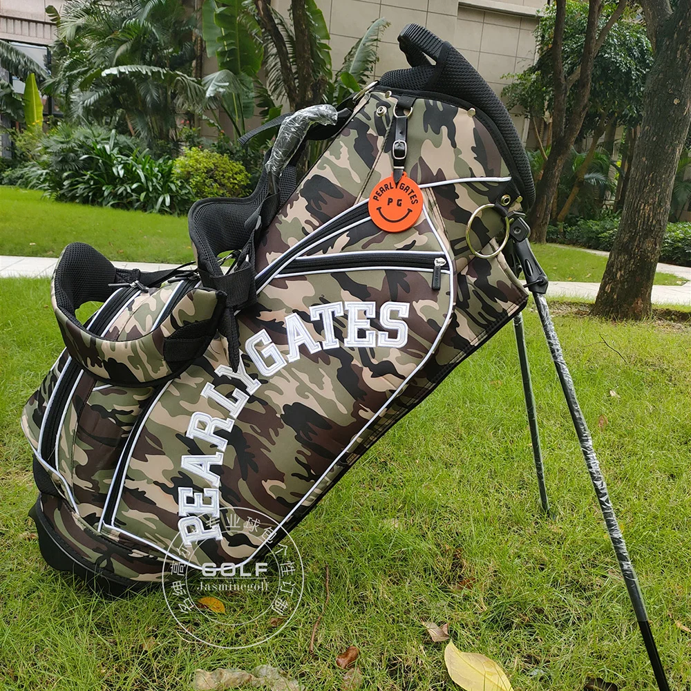 

Camouflage Army Green Golf Stand Bag PearlyGates 89 Light Golf Clubs Big Bag with Rack Sport Bag Caddy Package