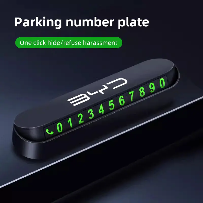 

Автомобильная временная парковочная карта с номером телефона, табличка с номером телефона, стоп для BYD Atto 3 Yuan Plus Song Plus Seal Dolphin Sealion