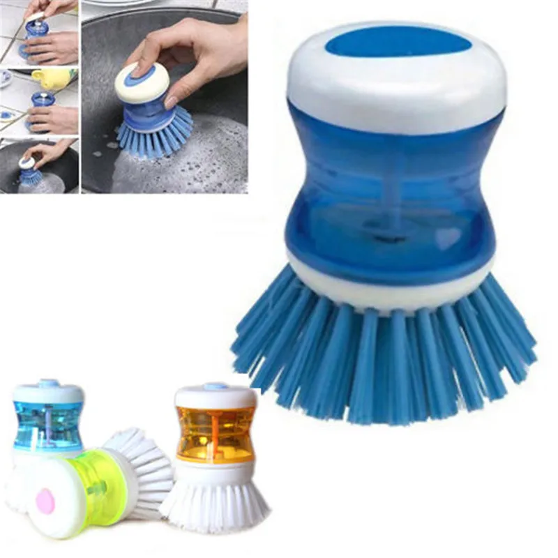 

1pcs Kitchen Clean Wash Tool Pot Dish Brush Washing Up Liquid Soap Dispenser Cleaning Brushes Random Color Hot Sale