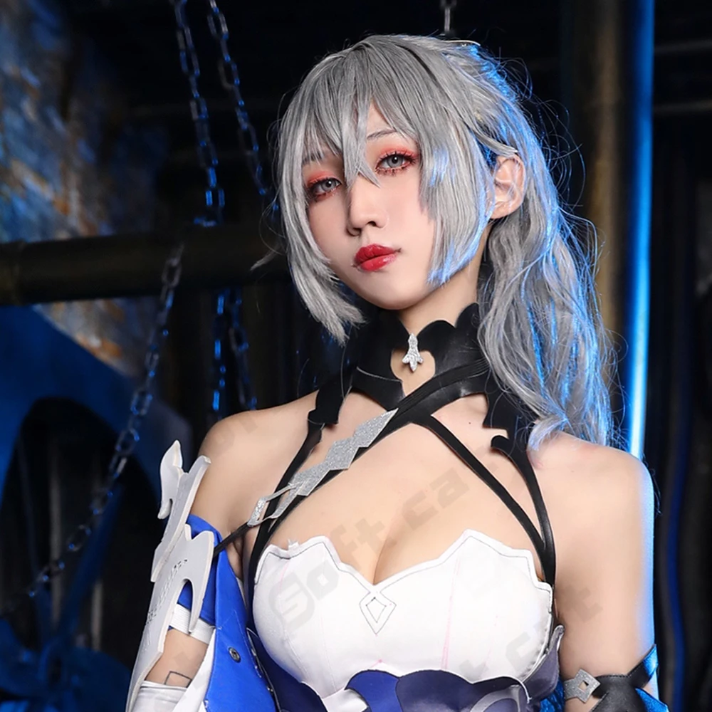 

Anime Honkai Impact 3 Cosplay Wig Bronya Zaychik Cosplay Wig Light white purple long hair Free Wig Cap