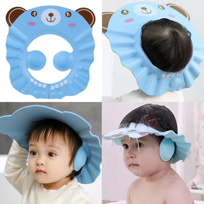 Детские шапки для ванны мягкая регулируемая детская шапка душа купания