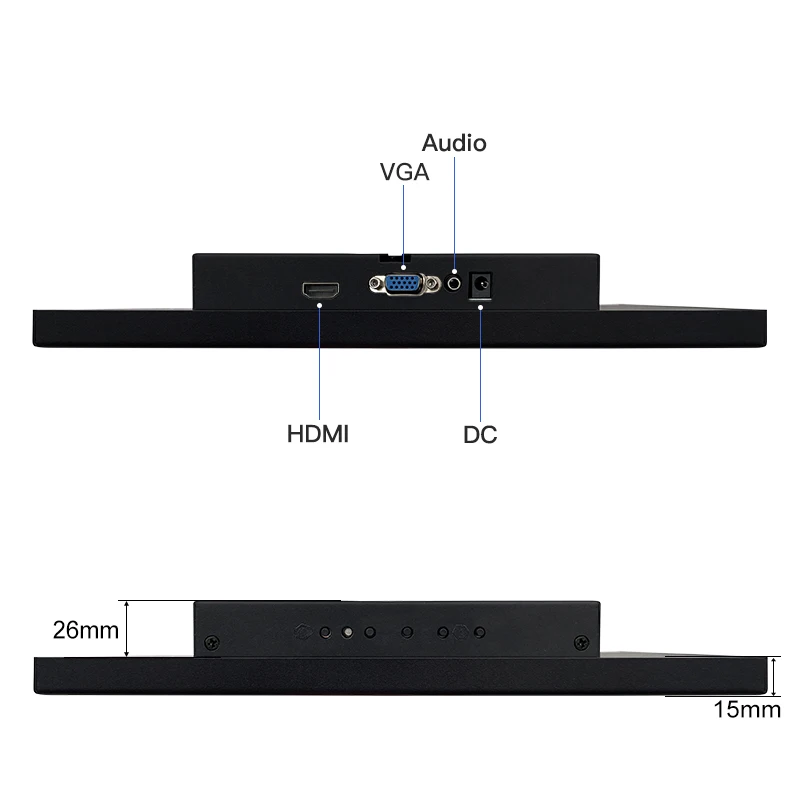 Оптовая продажа 10 8 дюймовый IPS1920 * 1080 HDMI VGA несенсорный экран металлический чехол