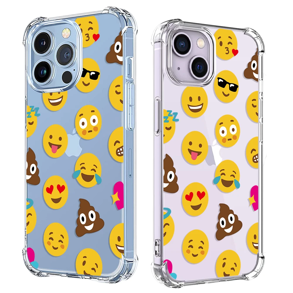Чехол для телефона с эмоциями для iPhone 15 14 13 12 11 Pro X XS XR Max 7 8 Plus SE 2 3