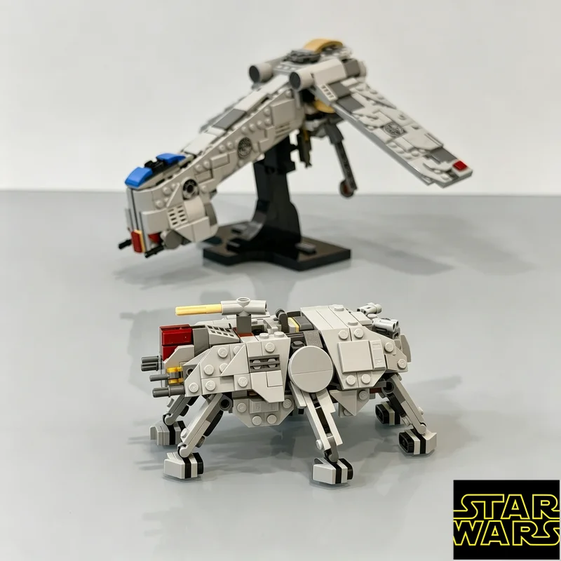 751 деталь MOC: Космический корабль-десантник и шагоход AT-TE, конструктор среднего масштаба, подарки на Рождество (art.: 3920db07f60fd) - 3920db07f60fd