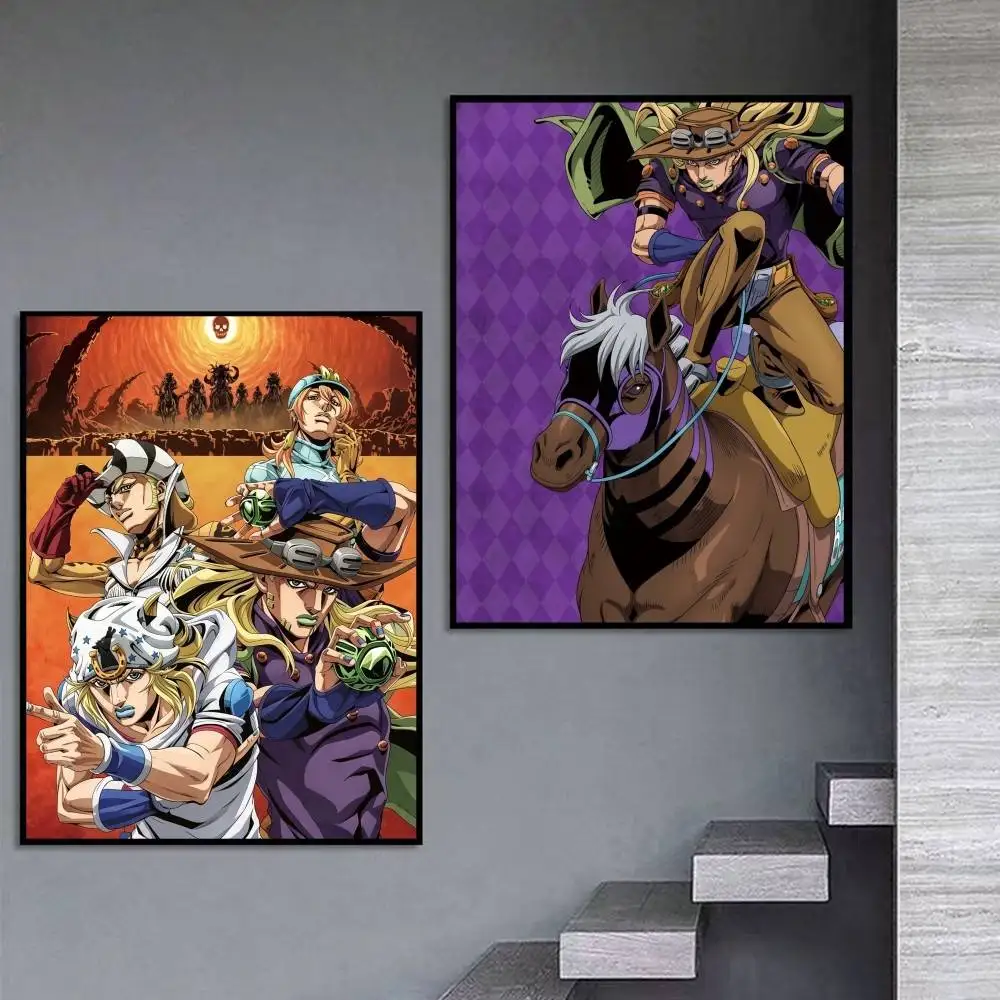 Классический аниме-постер JOJO-SBR с Джотаро Куджо, самоклеящаяся художественная водонепроницаемая бумажная наклейка для декора стен в кофейне, баре или комнате. (art.: 3920dcd47af18) - 3920dcd47af18