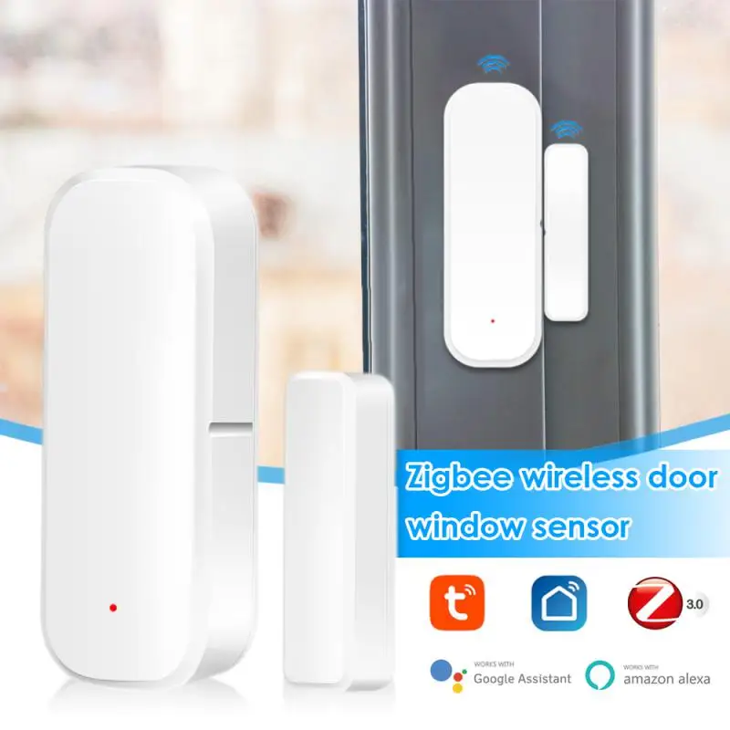 

ZigBee Door Sensor Window Contact Open Close Tuya Smartlife APP Remote Control Compatible With Alexa Google Assistant