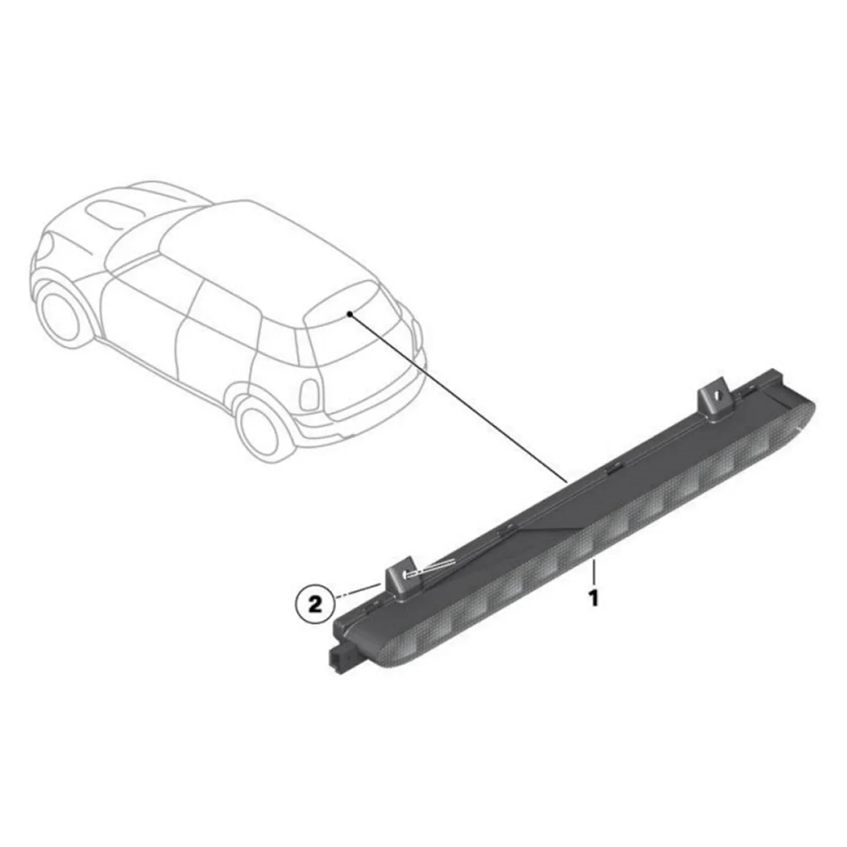 Задняя третья белая стоп-лампа для автомобиля задняя фонарь Mini Clubman R55 LCI 63252755613-2006