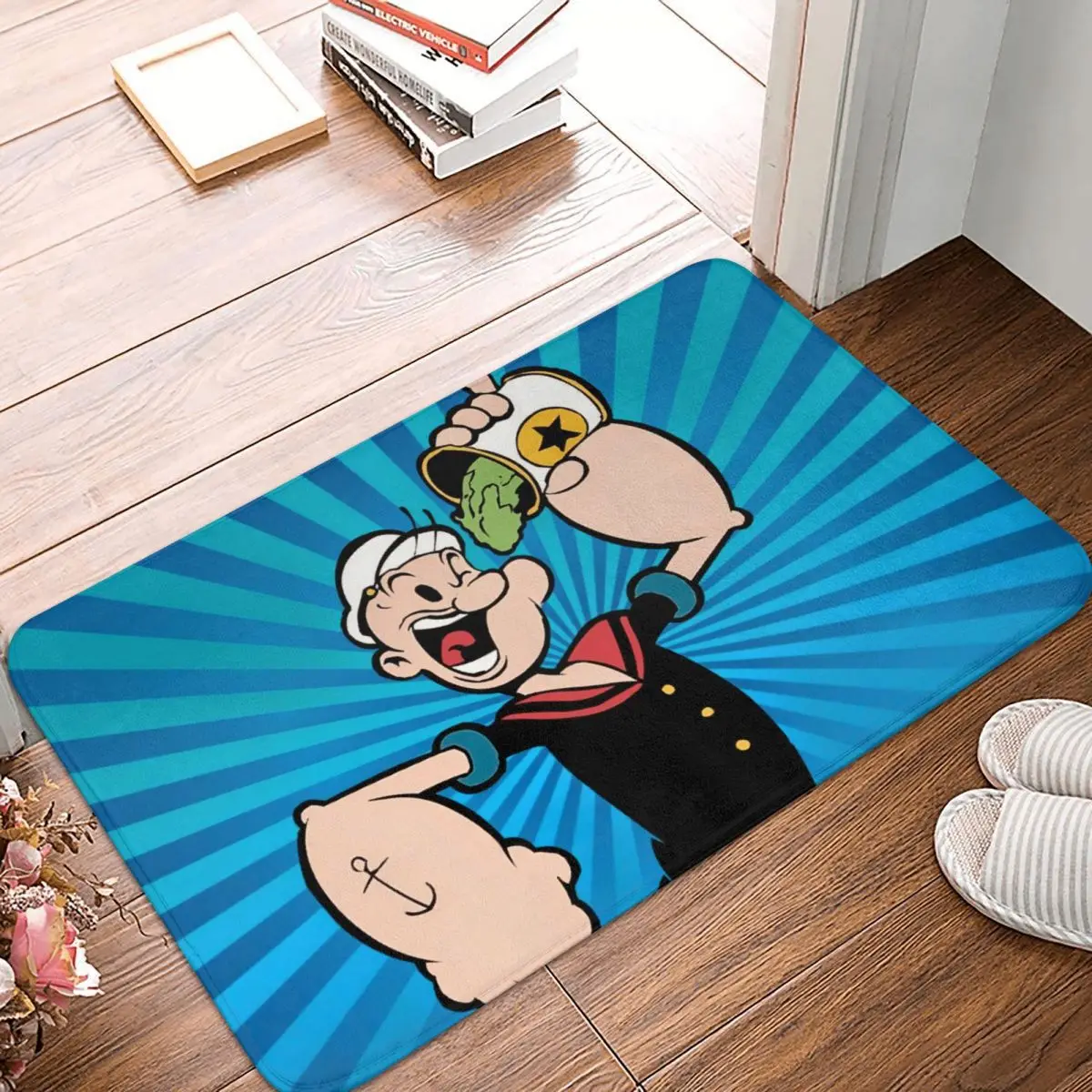 

Нескользящий коврик Popeye с мультяшным изображением матросского человека, съедобный шпинат, коврик для гостиной и спальни, декоративный кове...