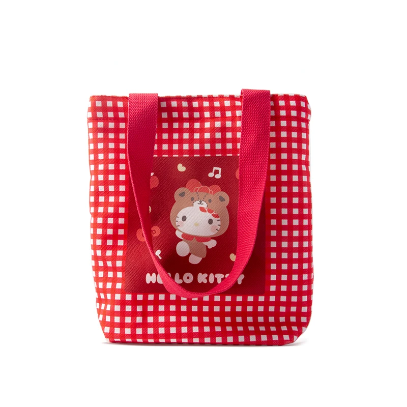 

purses and handbags Bags for Women School Backpack for College Students Sanrio Hello Kitty Bag Checked Canvas Cute Shoulder Bag