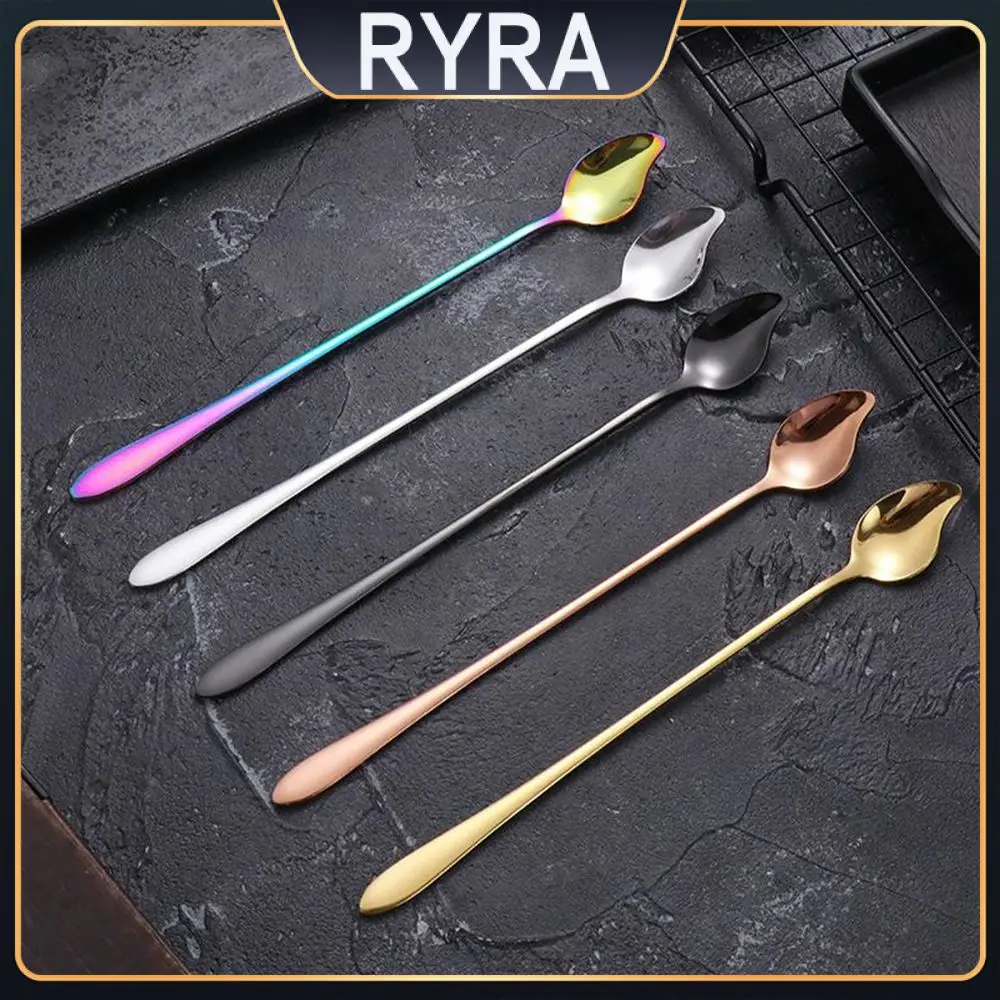 

1 шт. кофейная ложка, креативная кофейная ложка из нержавеющей стали 304 с длинной ручкой, ложка для мороженого, чайная ложка