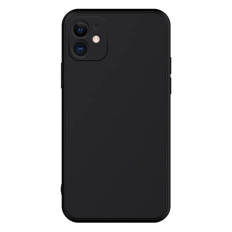 

Black Liquid Silicone Phone Case for IPhone 13 12 11 14 Pro XS Max XR X 8 7 6S 6 Plus SE 2020 Camera Protection Soft Back Cover