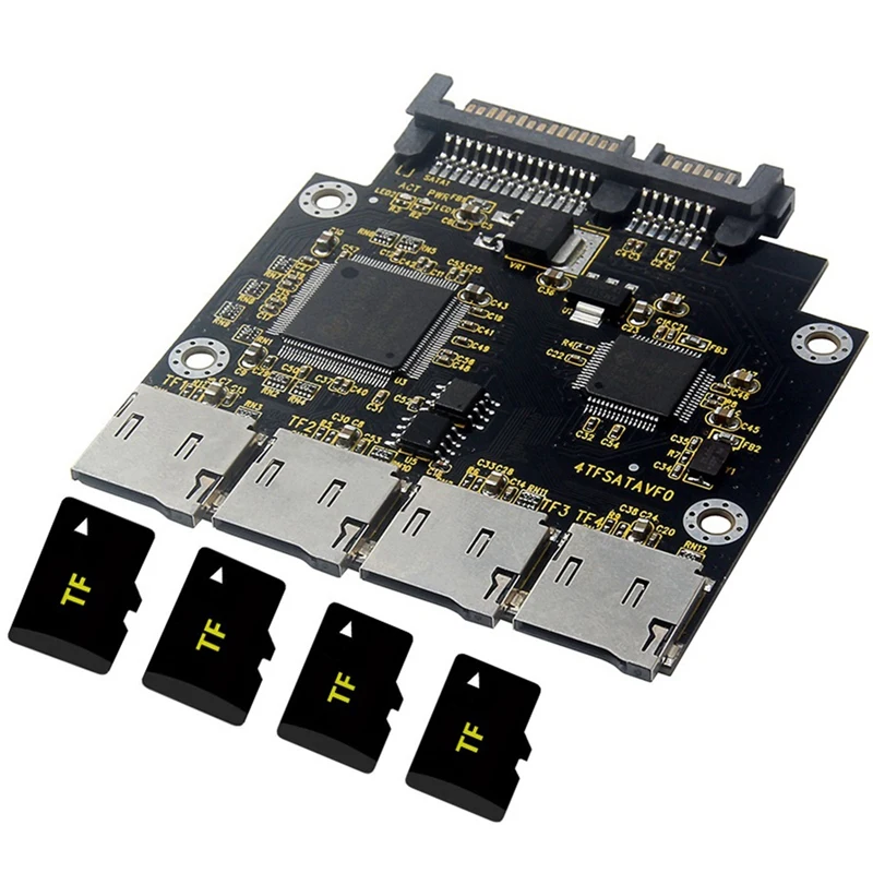 2 5 дюймовая карта адаптера 4 TF к SATA самодельный твердотельный накопитель SSD для