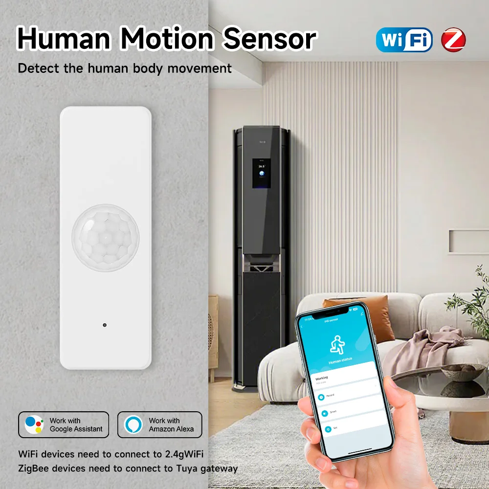 Умный датчик движения Tuya WiFi Zigbee PIR