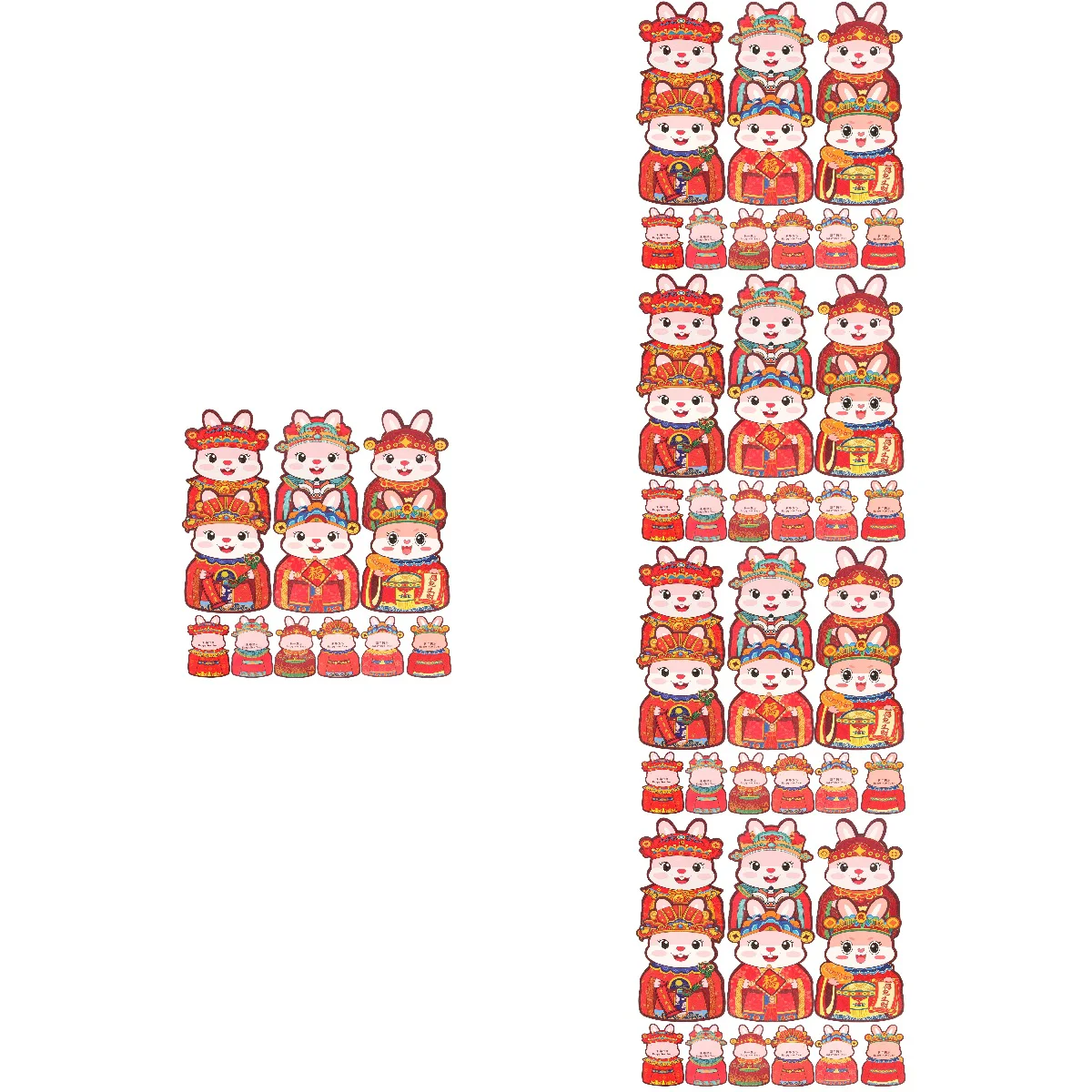 

120 Chinese New Year Red Envelopes Rabbit Year Red Packets New Year Accessory