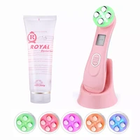 5 in 1 led skin tightening machine with moisturizing gel skincare electroporation beauty ems radio frequency facial lifting tool