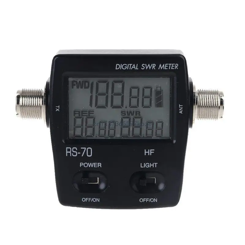 

Digital SWR Power Counter Meter 1.6-60MHz 200W for M Type Connector