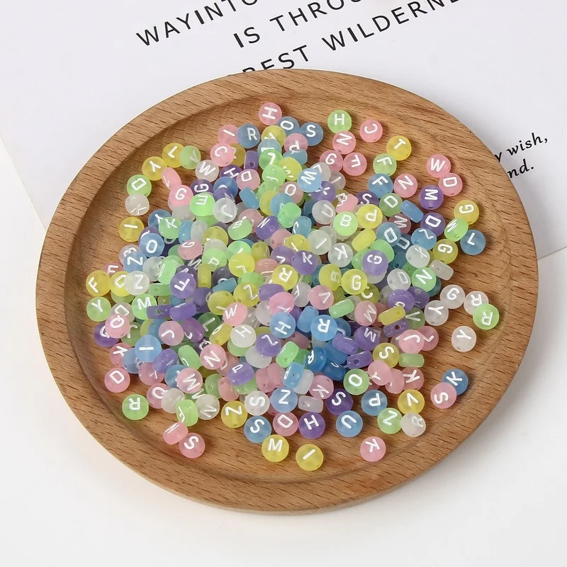

50PC 4*7 Acrylic Frosted English Letter Beads Jewelry Making Beads DIY Handmade Bracelet Necklace Accessories Wholesale Cuentas
