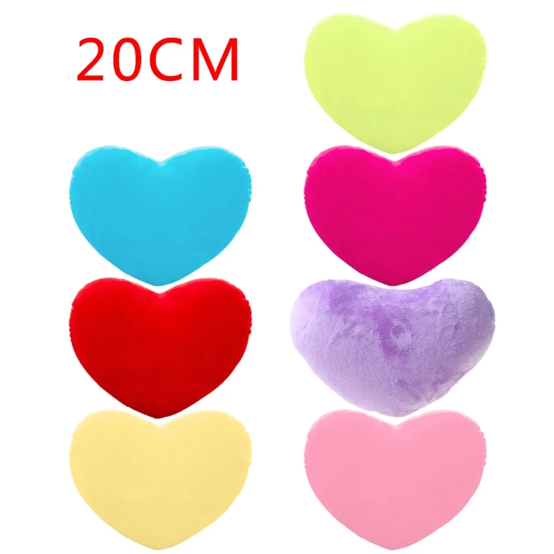 

20cm Heart Shape Decorative Throw Pillow PP Cotton Soft Creative Doll Lover Gift