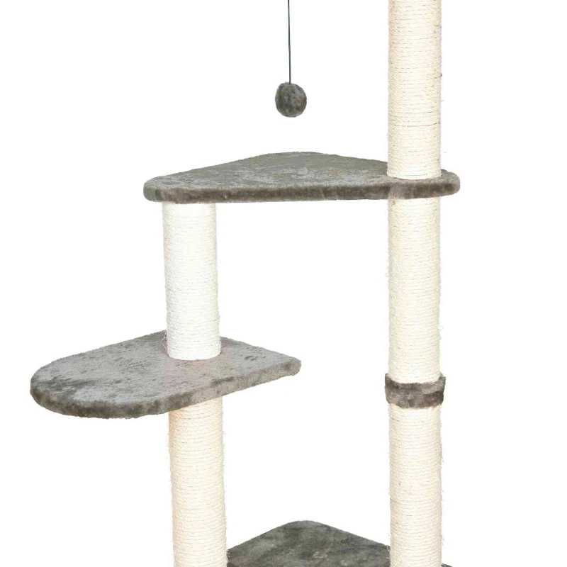 

Altea Plush & Sisal 3-Level 46" Cat Tree with Scratching Posts & Cat Toy, Gray