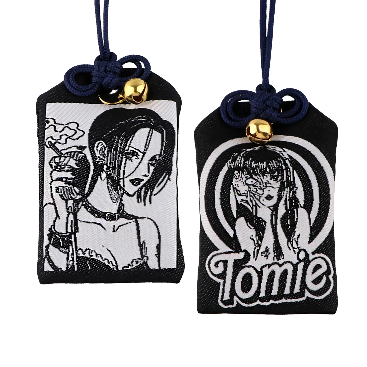 

QE133 1pcs Tomie Two-sided Embroidery Pray Fortune Omamori Pendant Keychain NANA Safety Amulet Keyring Charm Personalized Gift