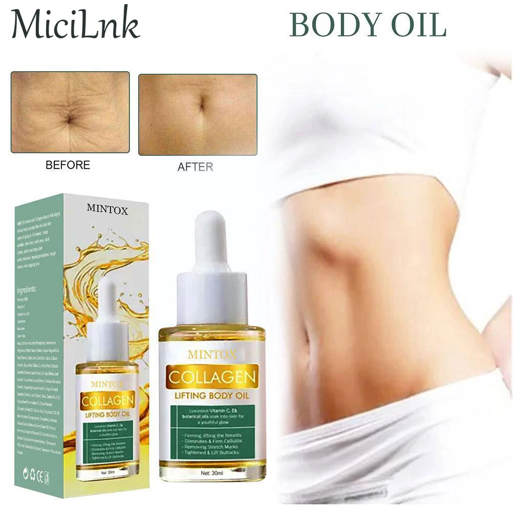 

Collagen Lifting Body Oils Tightening Breast Buttock Improve Abdomen Repair Shape Care Slim Skin Moisturizing Oil Firming D V1D1
