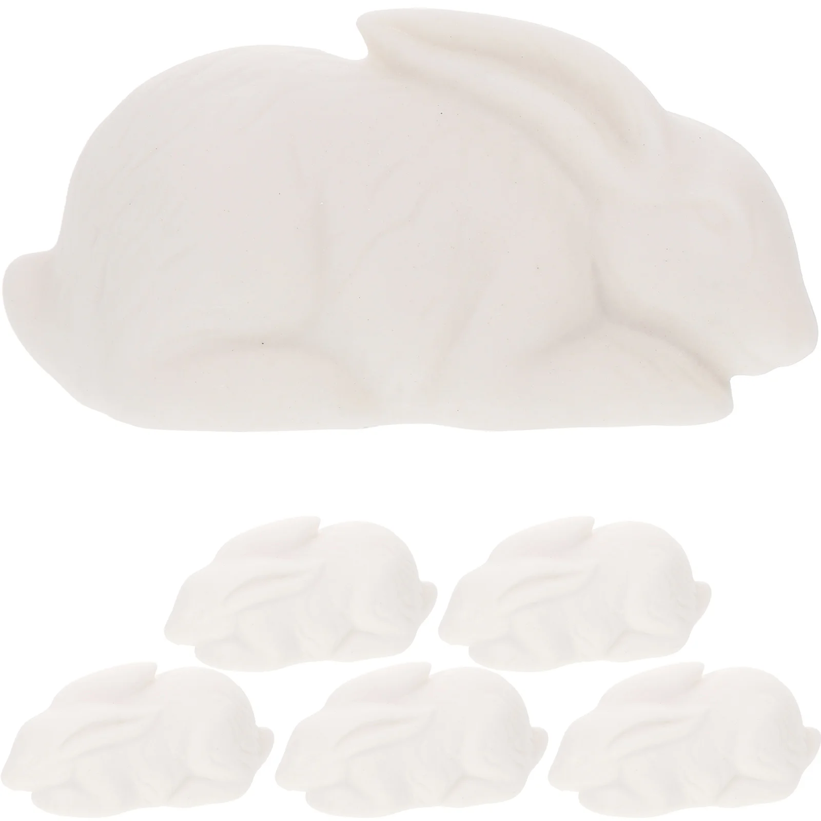 

Rabbit Ceramic Desktop Bunny Figurine Ornament Tiny Easter Decoration Decor Miniature Figure Adornment Modelling Figurines Mini