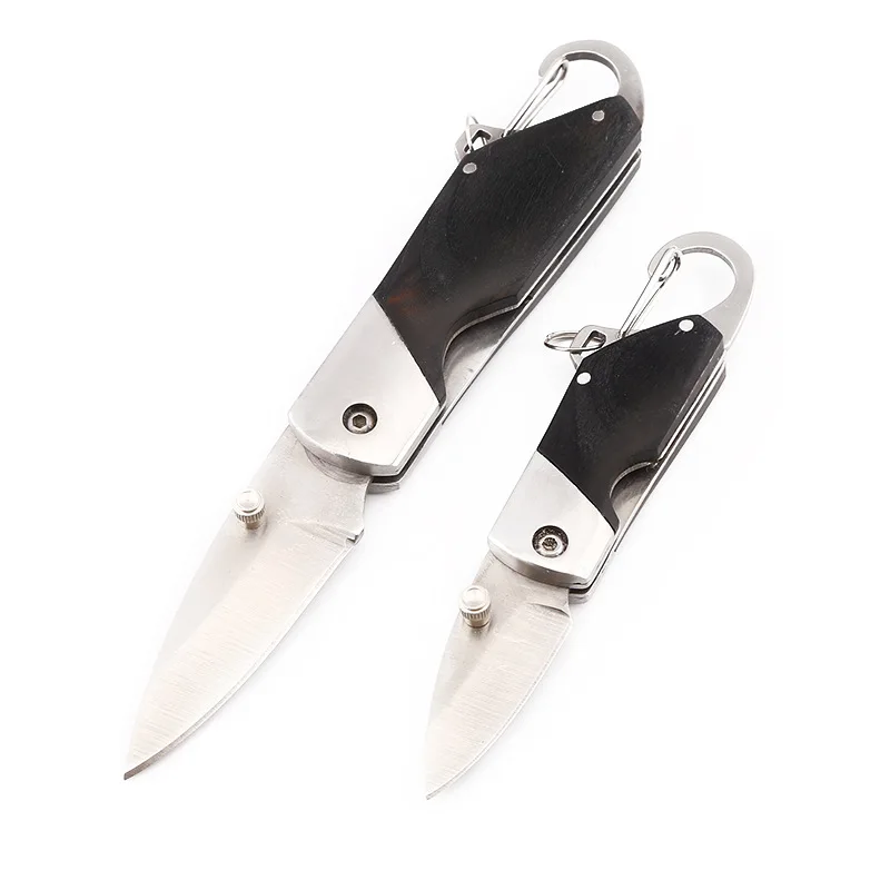 

2021Stainless Steel Portable Pocket Tool Folding Knife with Carabiner Hanging Buckle Hike Outdoor Camping Survive Tactical Tools