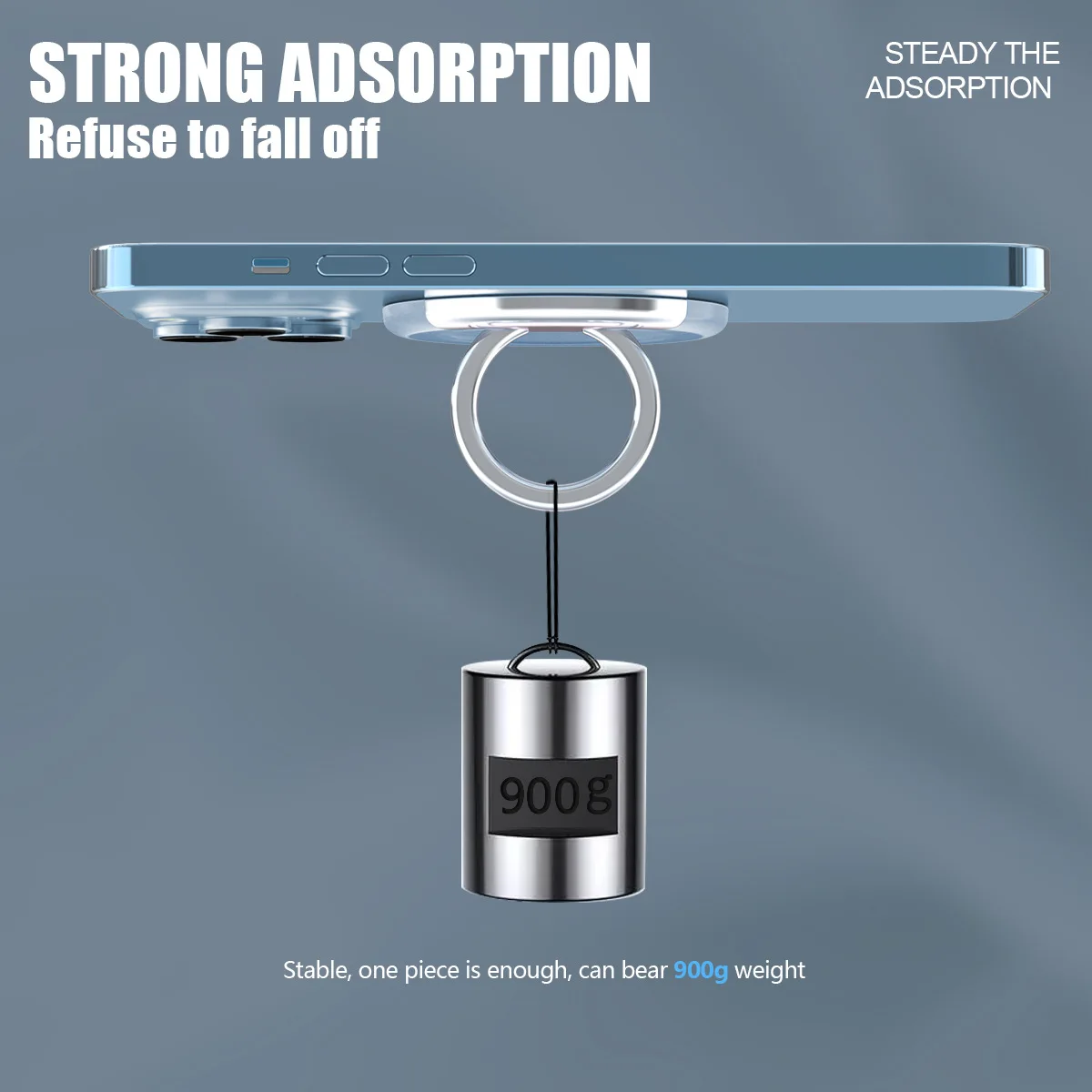 Metal Desktop Bracket Magnetic Suction Phone Ring Bracket Zinc Alloy Material Ultra-thin Phone Holder